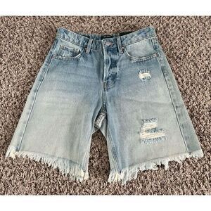 NWT‎ Wild Fable Women's high rise Bermuda cut off Jean shorts size 0